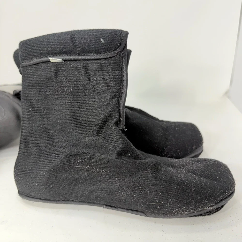 Itasca Kids Grey Black Leather Zip Front Snow Boots 806840 Size 3